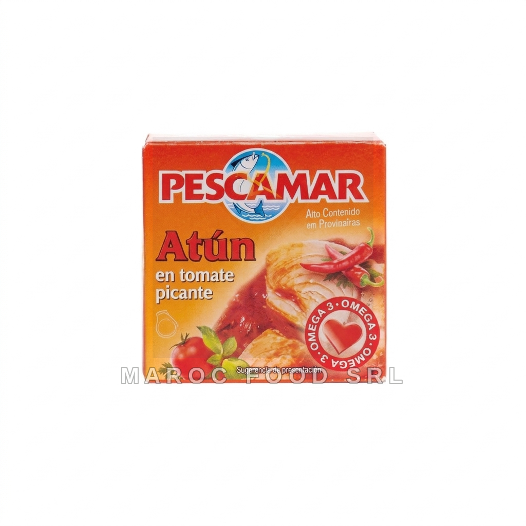 Pescamar Tonno Con Salsa Di Pomodoro Piccante — Tonno & Conserve Ittiche Marocfood Srl