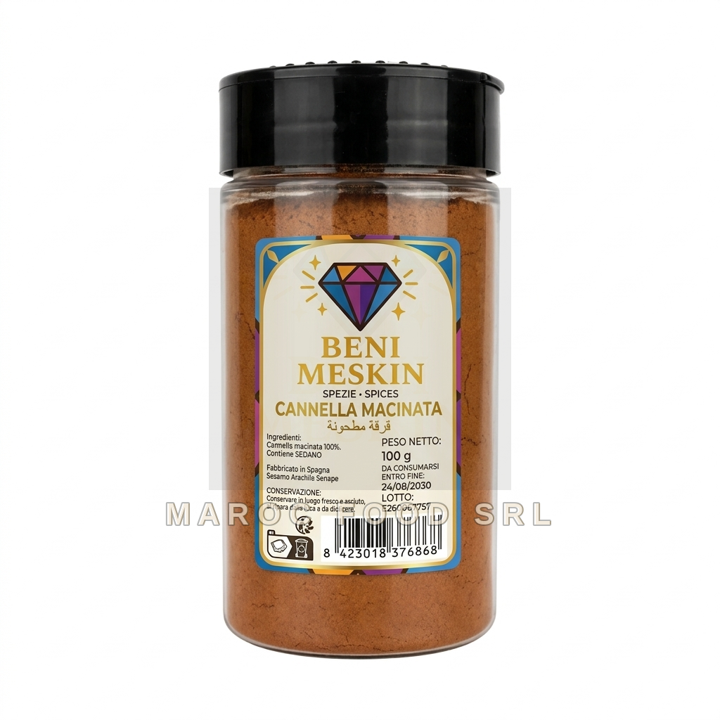 Cannella Macinata Barattolo — Spezie & Aromi Marocfood Srl