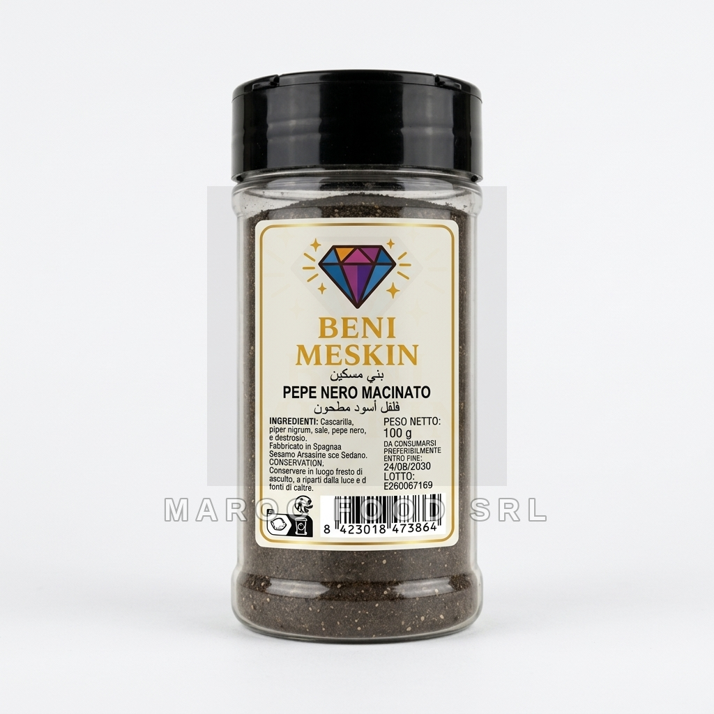 Pepe Nero In Polvere Barattolo — Spezie & Aromi Marocfood Srl